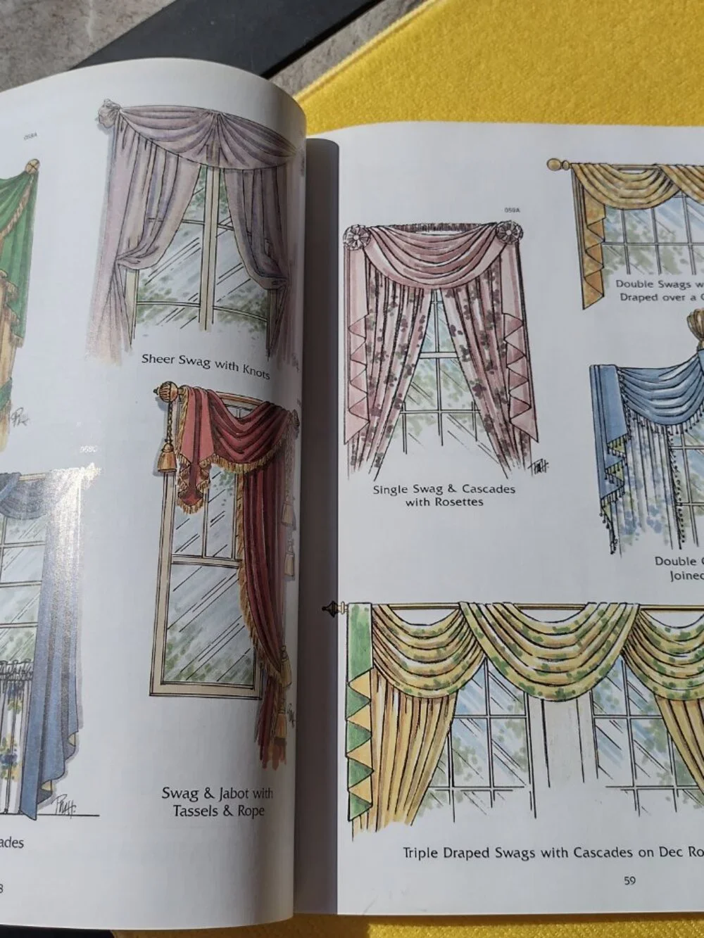 Set of 5 Books with a VHS Tape of Window Treatments